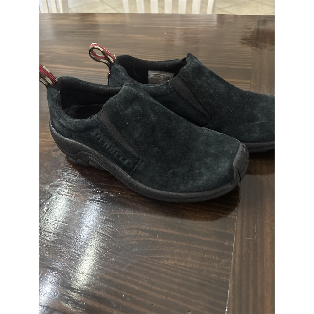 Merrell Jungle Moc Mens Size 6 Black Suede Slip On Shoes Outdoor
